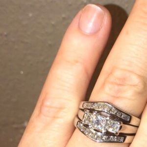 14k white gold diamond wedding ring